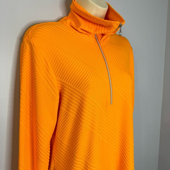 Daily Sports Floy Candied Long Sleeve Roll Neck 1/4 Zip Golf Top Orange Medium - Picture 6 of 12
